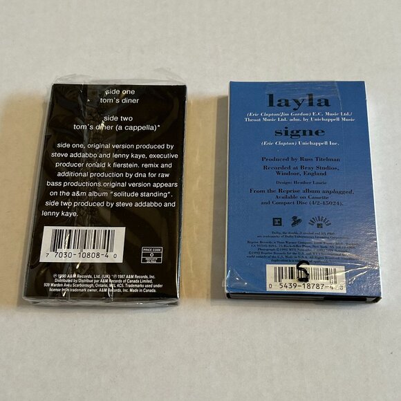 Cassette singles for Eric Clapton and Suzanne Vega - Picture 2 of 6